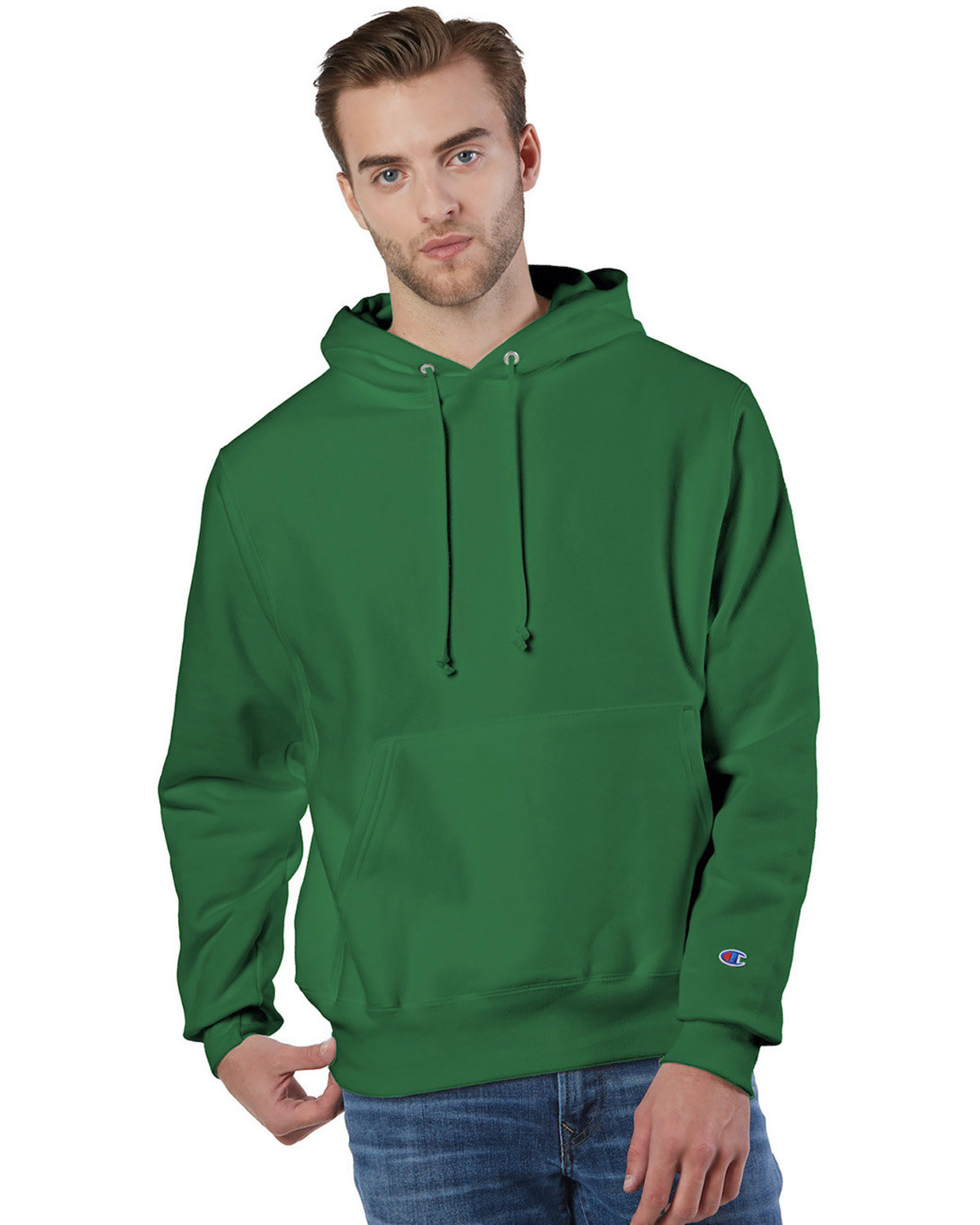 Champion Reverse Weave® Pullover Hooded Sweatshirt KELLY GREEN 