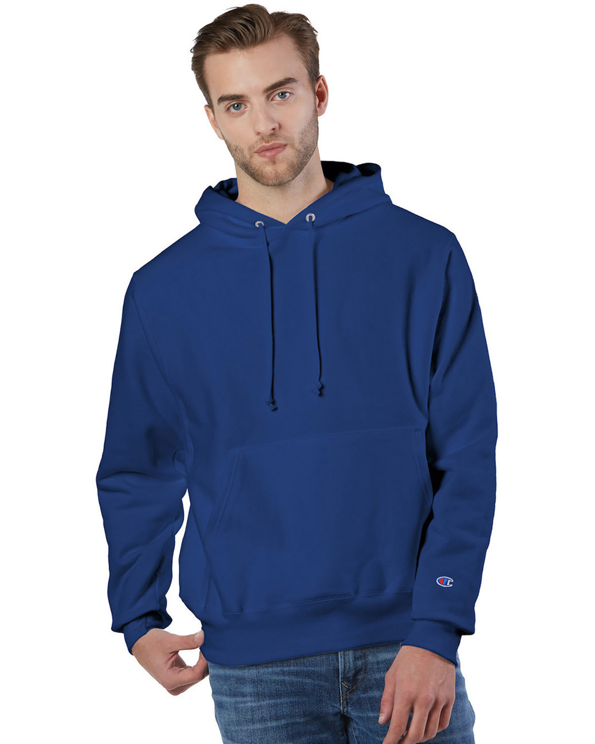 Champion Reverse Weave® Pullover Hooded Sweatshirt ATHLETIC ROYAL 