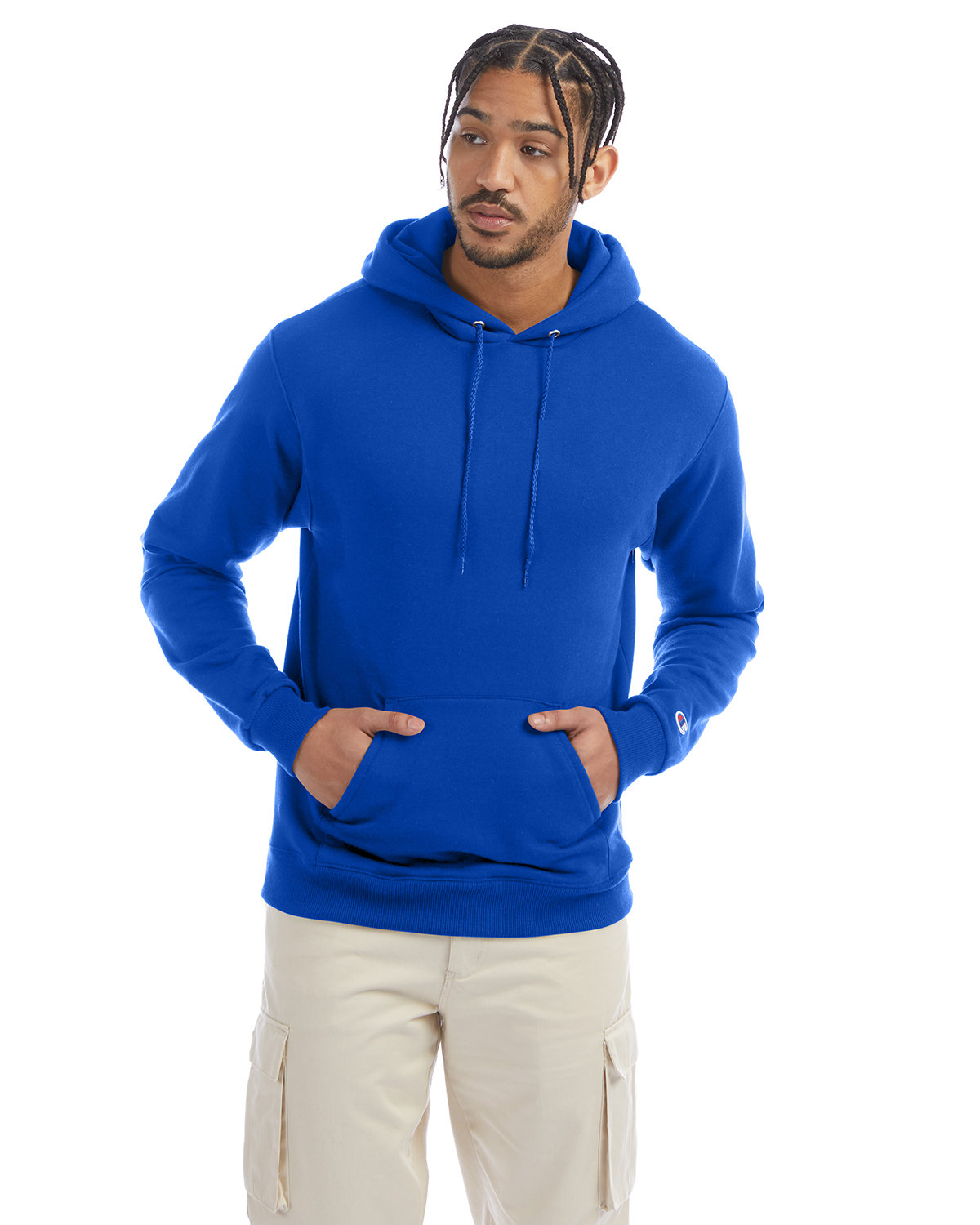 Champion Adult Powerblend® Pullover Hooded Sweatshirt ROYAL BLUE 