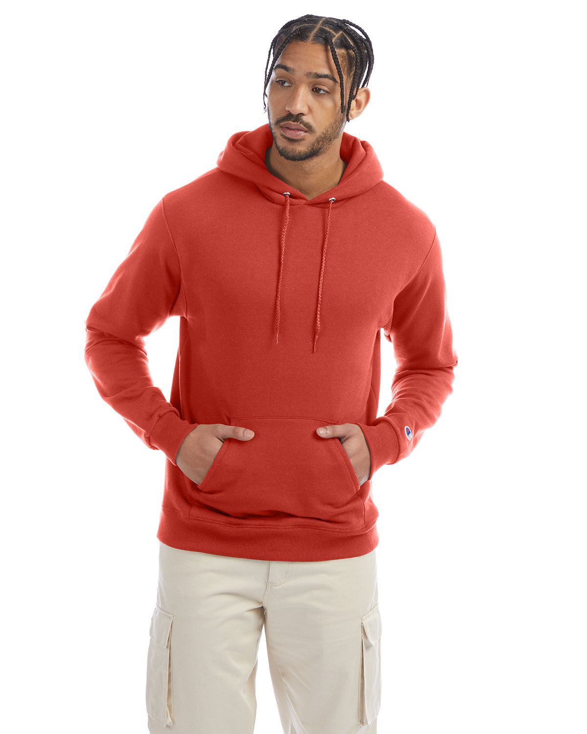 Champion Adult Powerblend® Pullover Hooded Sweatshirt RED RIVER CLAY 