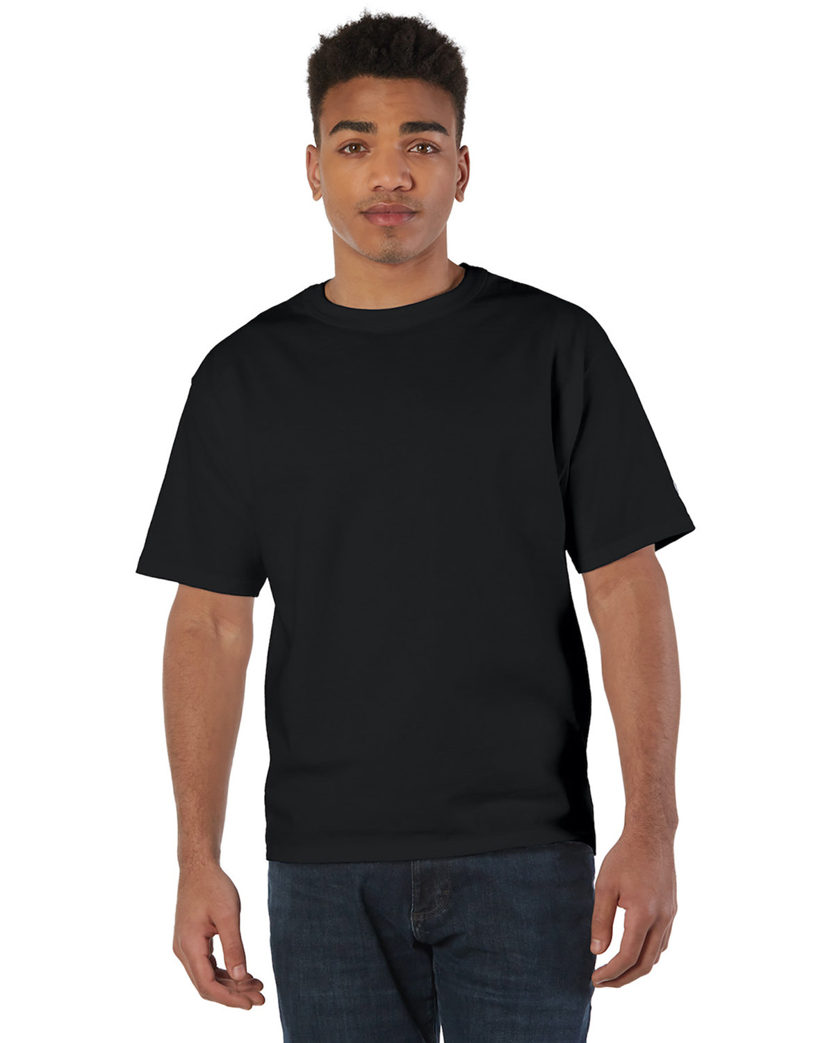 Champion Adult 7 oz. Heritage Jersey T-Shirt BLACK 