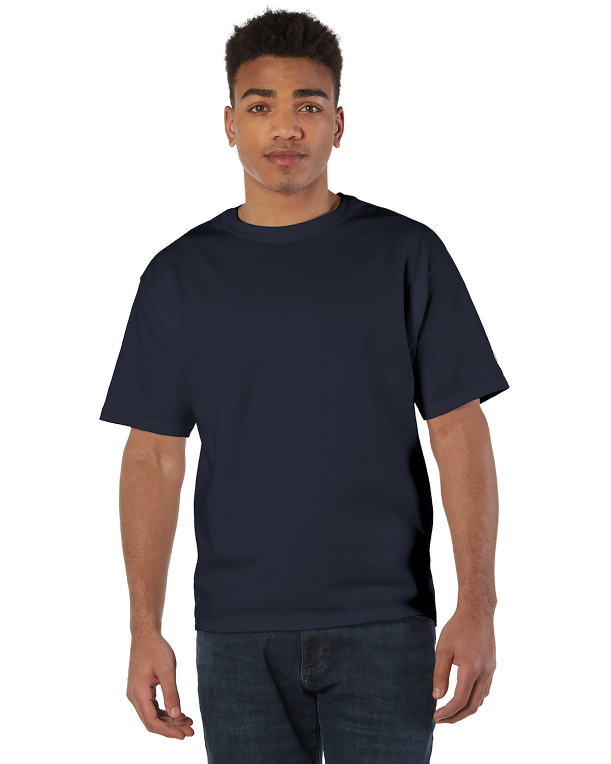 Champion Adult 7 oz. Heritage Jersey T-Shirt NAVY 
