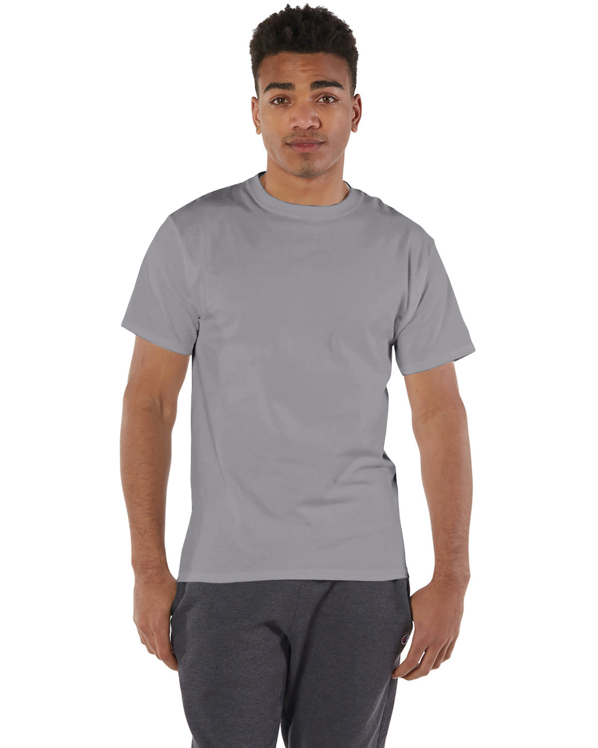 Champion Adult 6 oz. Short-Sleeve T-Shirt STONE GRAY 