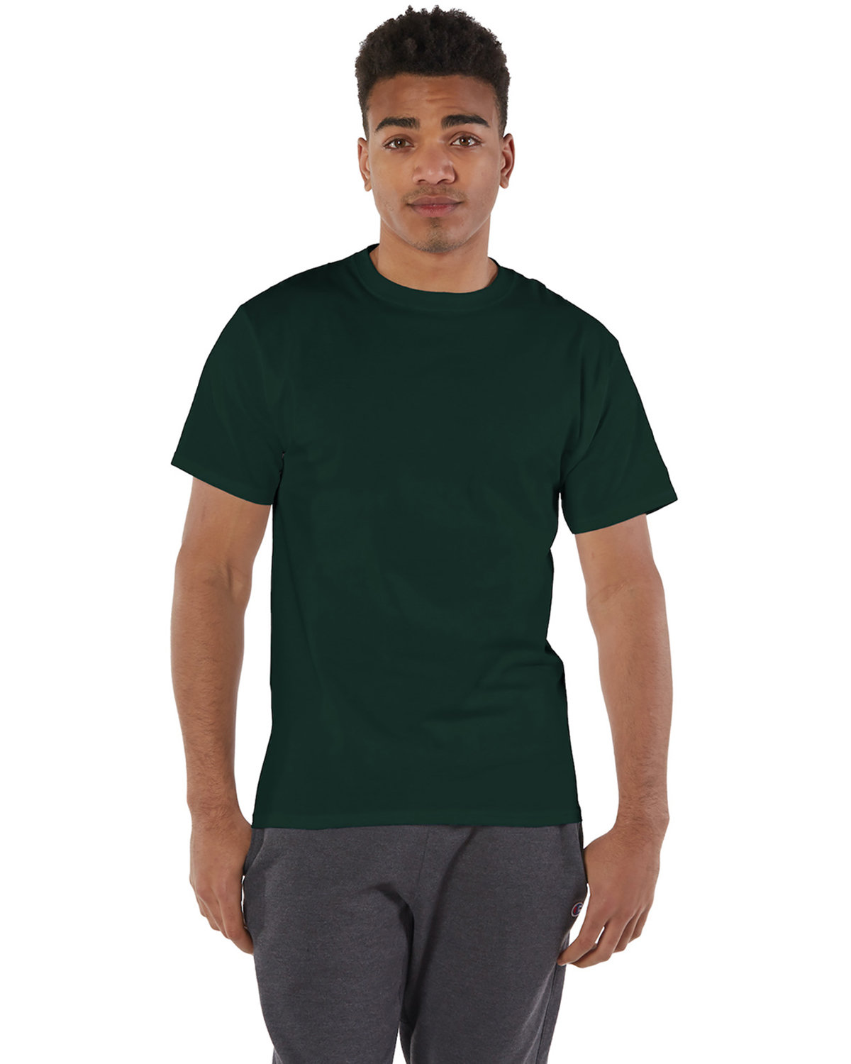 Champion Adult 6 oz. Short-Sleeve T-Shirt DARK GREEN 