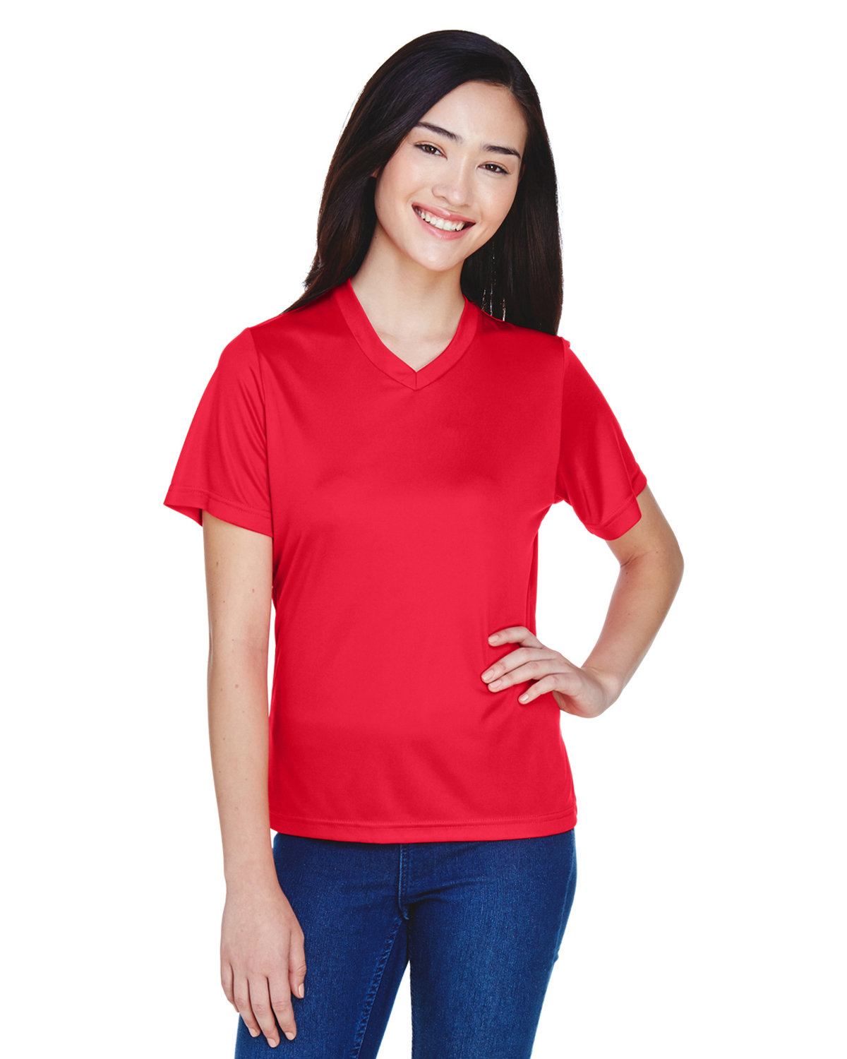 Team 365 Ladies' Zone Performance T-Shirt SPORT RED 
