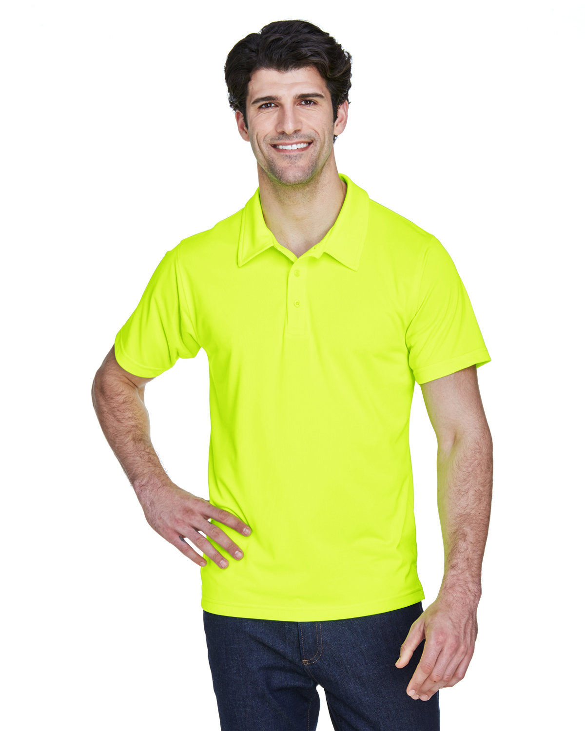 Team 365 Men's Command Snag Protection Polo SAFETY YELLOW 