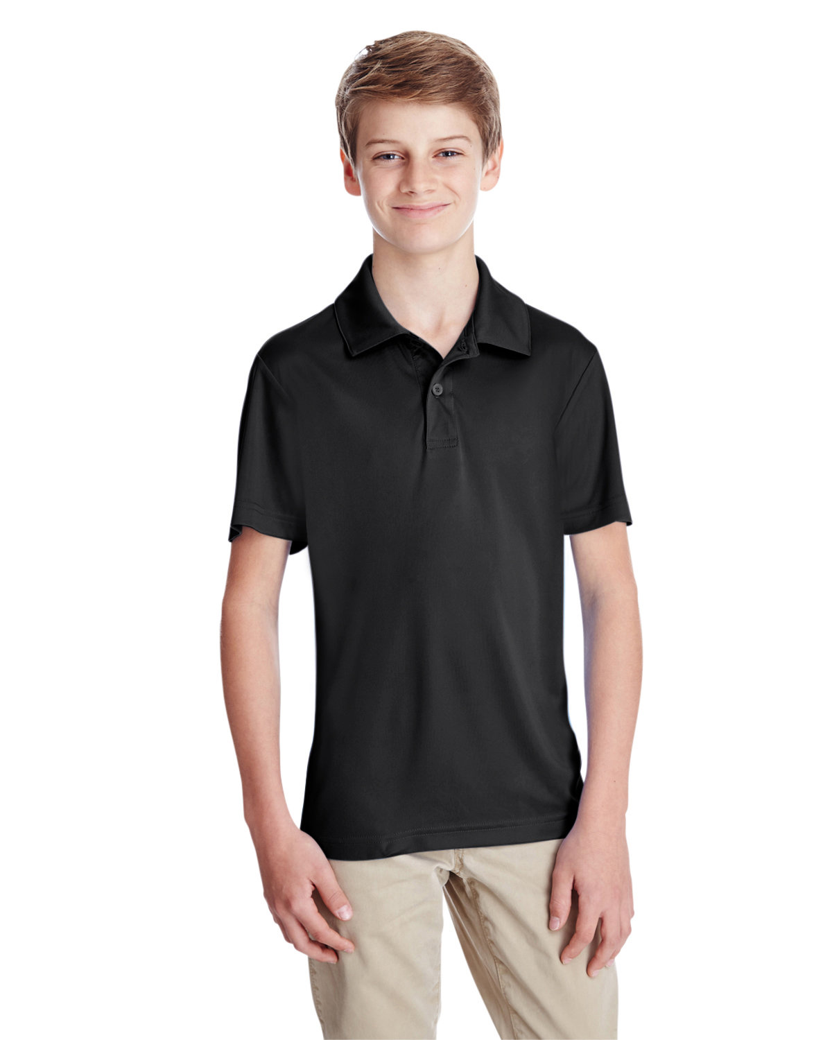 Team 365 Youth Zone Performance Polo BLACK 