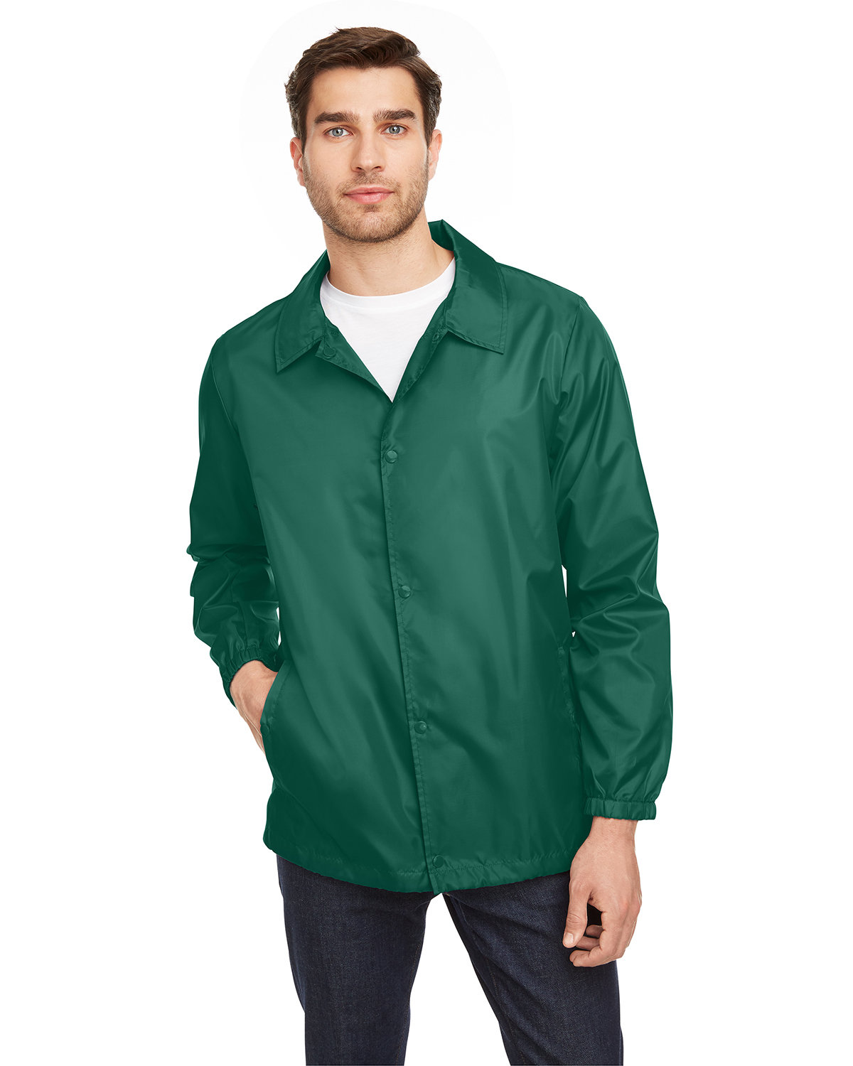Team 365 Adult Zone Protect Coaches Jacket SPORT FOREST 