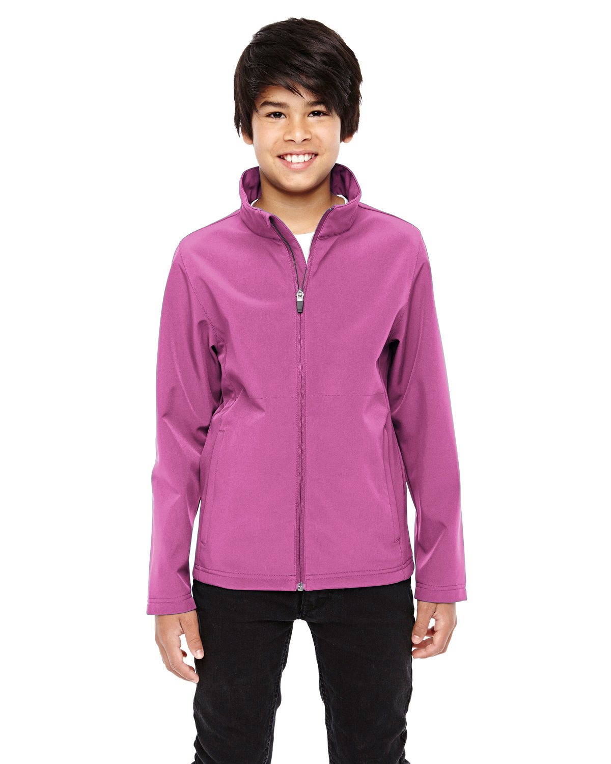 Team 365 Youth Leader Soft Shell Jacket SP CHARITY PINK 