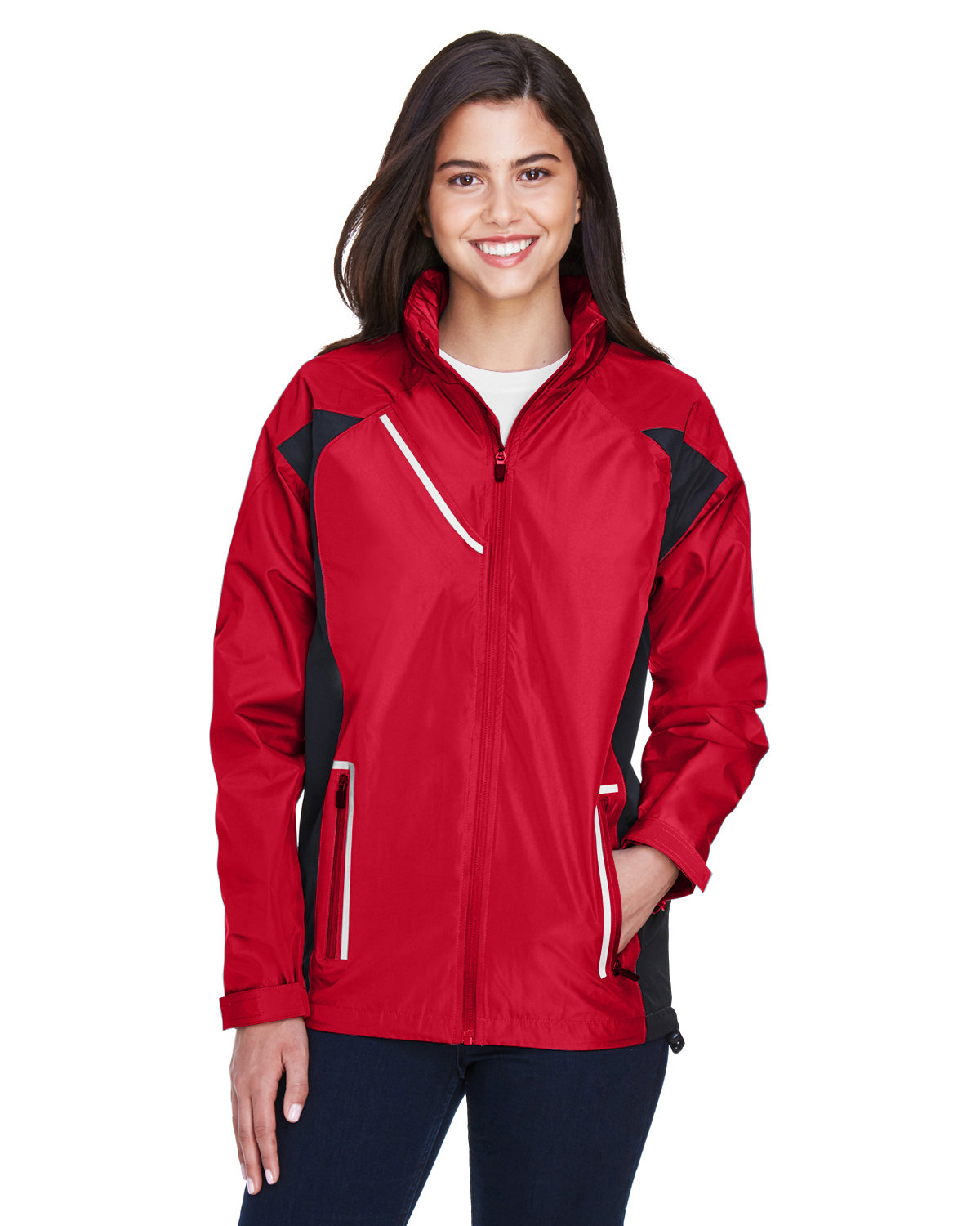 Team 365 Ladies' Dominator Waterproof Jacket SPORT RED 