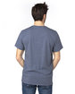 Threadfast Unisex Ultimate CVC T-Shirt NAVY HEATHER ModelBack