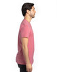 Threadfast Unisex Ultimate CVC T-Shirt RED HEATHER ModelSide