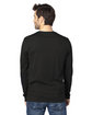 Threadfast Unisex Ultimate CVC Long-Sleeve T-Shirt BLACK ModelBack