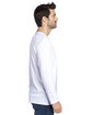 Threadfast Unisex Ultimate CVC Long-Sleeve T-Shirt WHITE ModelSide