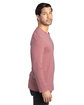 Threadfast Unisex Ultimate CVC Long-Sleeve T-Shirt MAROON HEATHER ModelSide