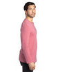 Threadfast Unisex Ultimate CVC Long-Sleeve T-Shirt RED HEATHER ModelSide