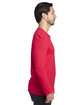 Threadfast Unisex Ultimate CVC Long-Sleeve T-Shirt RED ModelSide