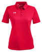 Under Armour Ladies' Tech Polo RED/ WHITE _600 OFFront