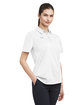 Under Armour Ladies' Tech Polo WHT/ MD GRY _100 ModelQrt