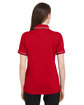 Under Armour Ladies' Tipped Teams Performance Polo RED/ WHITE _600 ModelBack