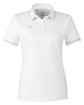 Under Armour Ladies' Tipped Teams Performance Polo WHT/ MD GRY _100 OFFront