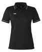 Under Armour Ladies' Tipped Teams Performance Polo BLACK/ WHITE_001 OFFront
