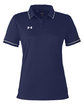 Under Armour Ladies' Tipped Teams Performance Polo MID NVY/ WHT_410 OFFront