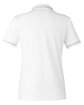 Under Armour Ladies' Tipped Teams Performance Polo WHT/ MD GRY _100 OFBack