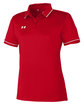 Under Armour Ladies' Tipped Teams Performance Polo RED/ WHITE _600 OFQrt