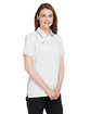 Under Armour Ladies' Tipped Teams Performance Polo WHT/ MD GRY _100 ModelQrt