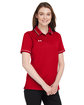 Under Armour Ladies' Tipped Teams Performance Polo RED/ WHITE _600 ModelQrt
