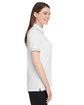 Under Armour Ladies' Tipped Teams Performance Polo WHT/ MD GRY _100 ModelSide