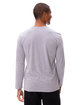 Threadfast Unisex Ultimate Long-Sleeve T-Shirt HEATHER GREY ModelBack