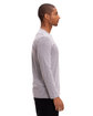 Threadfast Unisex Ultimate Long-Sleeve T-Shirt HEATHER GREY ModelSide