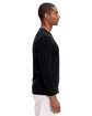 Threadfast Unisex Ultimate Long-Sleeve T-Shirt BLACK ModelSide