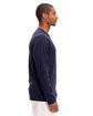 Threadfast Unisex Ultimate Long-Sleeve T-Shirt MIDNIGHT NAVY ModelSide