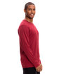 Threadfast Unisex Ultimate Long-Sleeve T-Shirt BURGUNDY ModelSide