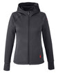 Spyder Ladies' Hayer Full-Zip Hooded Fleece Jacket POLAR/ RED FlatFront