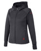 Spyder Ladies' Hayer Full-Zip Hooded Fleece Jacket POLAR/ RED OFQrt