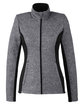 Spyder Ladies' Constant Full-Zip Sweater Fleece Jacket BLACK HTHR/ BLK FlatFront