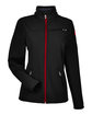 Spyder Ladies' Transport Soft Shell Jacket BLACK/ RED OFFront