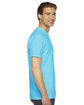 American Apparel Unisex Fine Jersey Short-Sleeve T-Shirt TURQUOISE ModelSide
