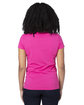 Threadfast Ladies' Ultimate V-Neck T-Shirt HOT PINK ModelBack
