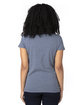 Threadfast Ladies' Ultimate V-Neck T-Shirt NAVY HEATHER ModelBack