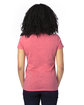 Threadfast Ladies' Ultimate V-Neck T-Shirt RED HEATHER ModelBack