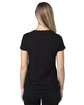 Threadfast Ladies' Ultimate V-Neck T-Shirt BLACK ModelBack