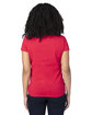 Threadfast Ladies' Ultimate V-Neck T-Shirt RED ModelBack