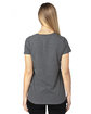 Threadfast Ladies' Ultimate V-Neck T-Shirt CHARCOAL HEATHER ModelBack
