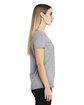 Threadfast Ladies' Ultimate V-Neck T-Shirt HEATHER GREY ModelSide