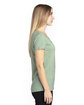 Threadfast Ladies' Ultimate V-Neck T-Shirt ARMY HEATHER ModelSide